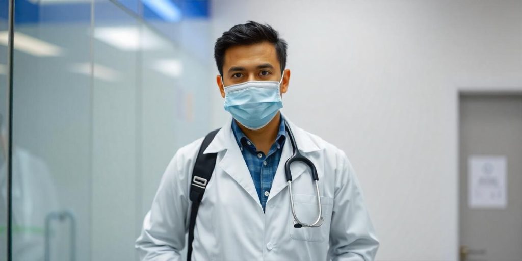 A doctor stand in hospital 